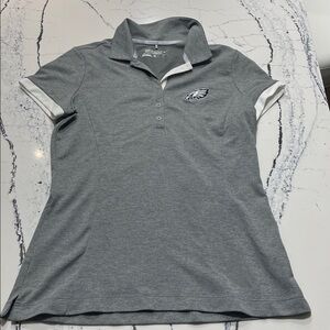 Nike Philly Eagles Light Grey Slim Fit Stretchy Polo Shirt - Fits like a Small!